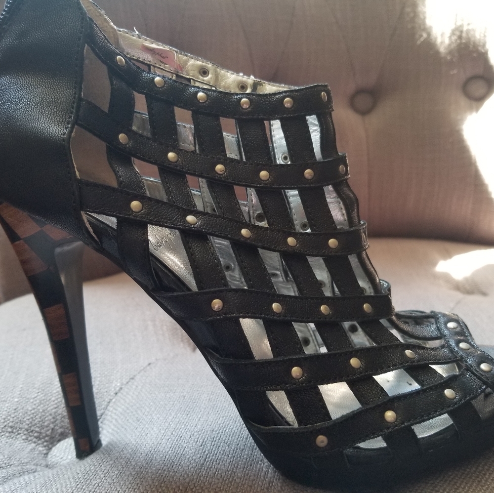 Baby Phat caged booties